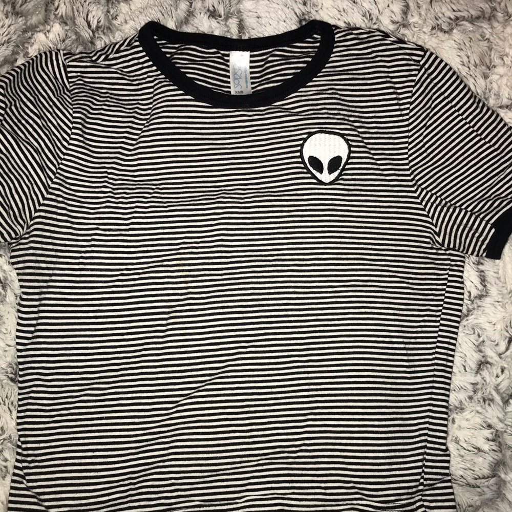 Striped alien shirt